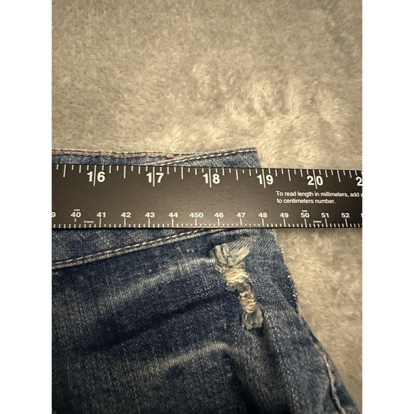 Apt 9 Jeans Womens 16 Skinny Leg Mid Rise Blue Denim Stretch Distressed - Picture 7 of 10